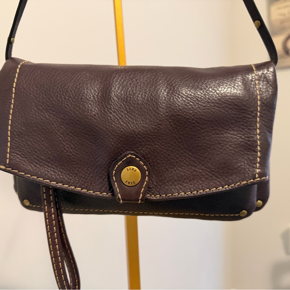 Frye Dark Brown Leather Crossbody Bag